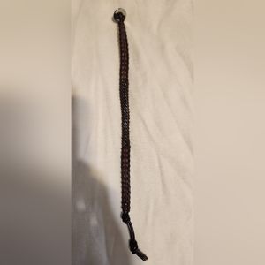 Burgundy Bead and Black Chain Victoria Emerson Bracelet